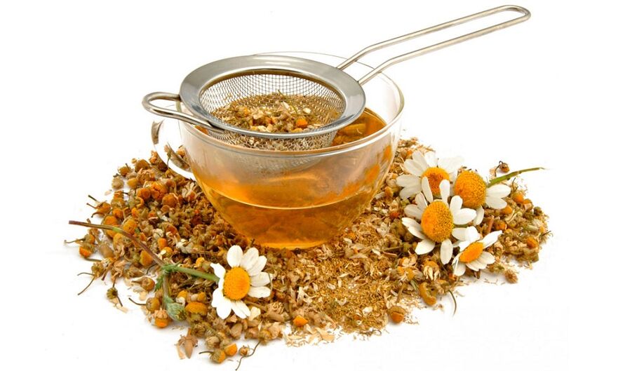 Chamomilile Dekoratioun fir Prostatitis